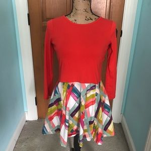 Tea collection red/multi dress